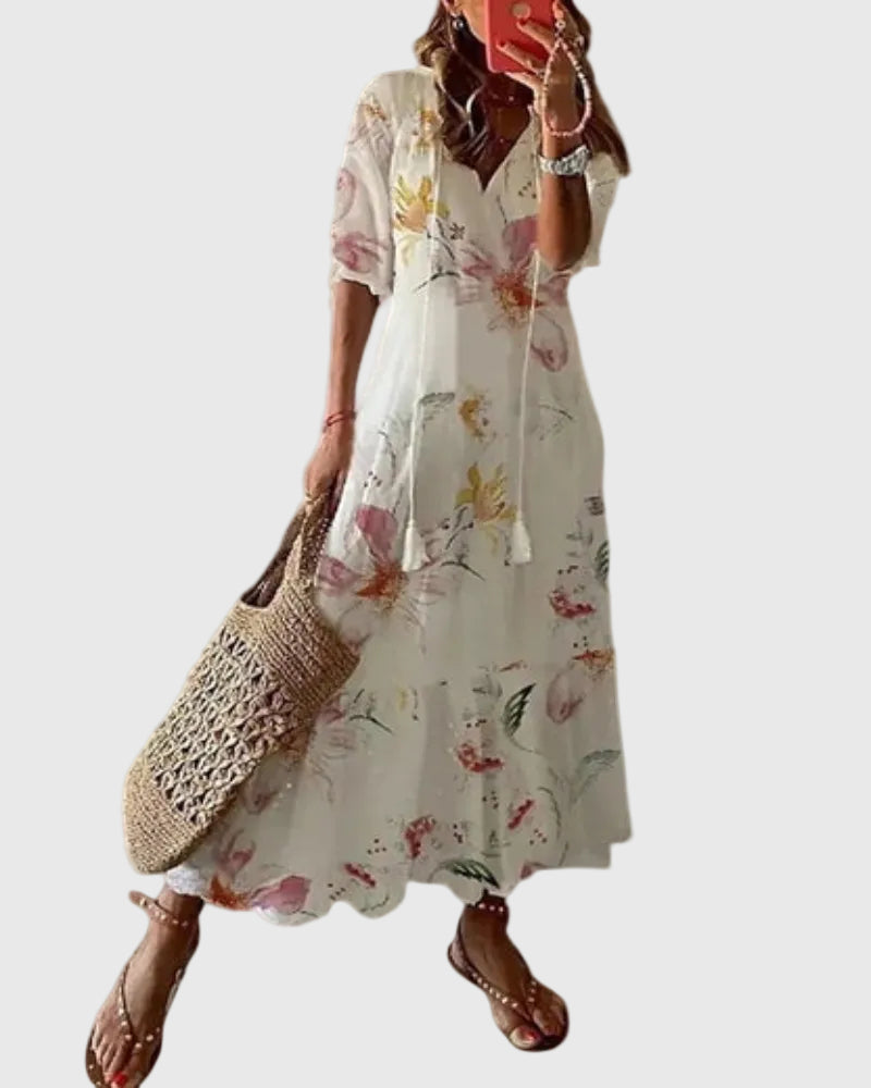 Virgilia | Boho Vintage Summer Maxi Dress